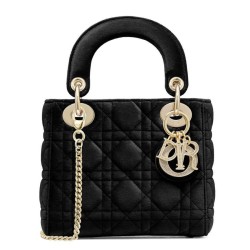 Borsa Christian Dior Mini Lady Dior Nera