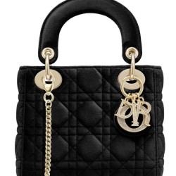 Borsa Christian Dior Mini Lady Dior Nera