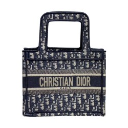 Borsa Christian Dior tote Mini Book Blu scuro