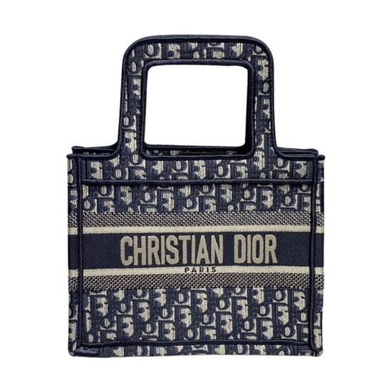 Replica Borsa Christian Dior tote Mini Book Blu scuro