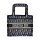 Replica Borsa Christian Dior tote Mini Book Blu scuro