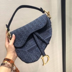Borsa da Saddle Christian Dior M0446 Blu
