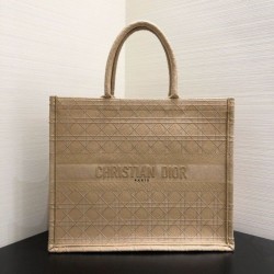 Borse Christian Dior Book Tote M1286 Albicocca