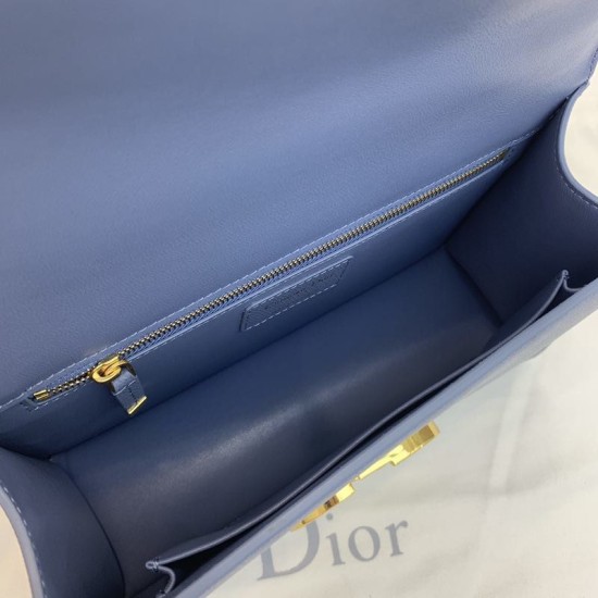 Replica Borsa a manico Christian Dior 93118 EPSOM blu