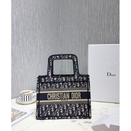 Replica Borsa Christian Dior tote Mini Book Blu scuro