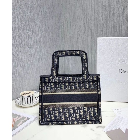 Replica Borsa Christian Dior tote Mini Book Blu scuro