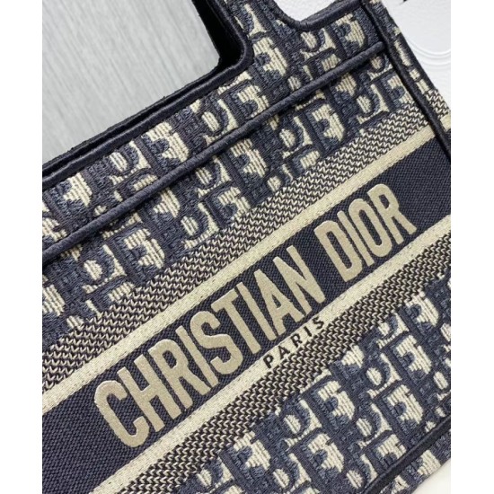 Replica Borsa Christian Dior tote Mini Book Blu scuro