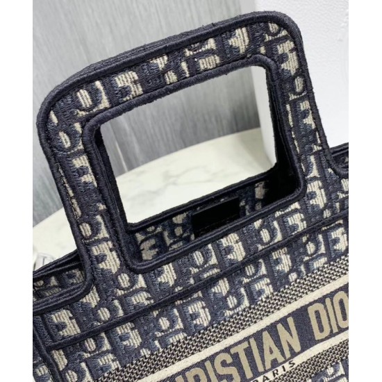 Replica Borsa Christian Dior tote Mini Book Blu scuro