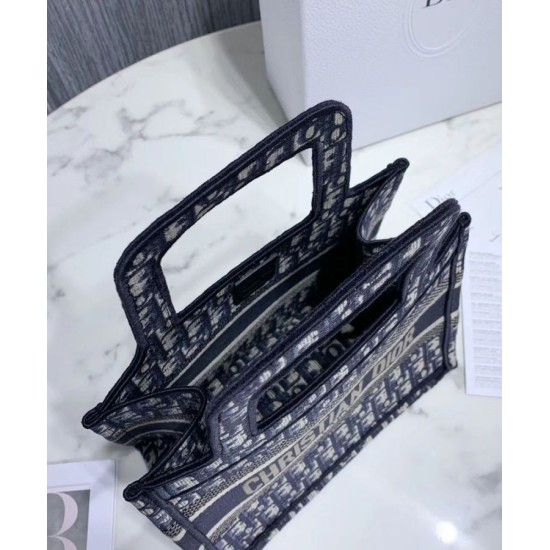 Replica Borsa Christian Dior tote Mini Book Blu scuro