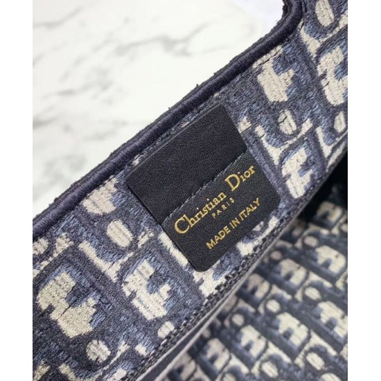 Replica Borsa Christian Dior tote Mini Book Blu scuro