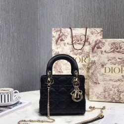 Borsa Christian Dior Mini Lady Dior Nera