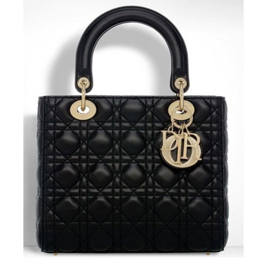 Replica Dior Lady Dior Medium Classic Tote Borse Con agnello nero Replica Dior Lady Dior Medium Classic Tote Borse Con agnello nero