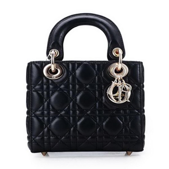 Replica Borsa Lady Dior Nano Burgundy in pelle originale Nero Replica Borsa Lady Dior Nano Burgundy in pelle originale Nero