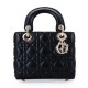 Replica Borsa Lady Dior Nano Burgundy in pelle originale Nero Replica Borsa Lady Dior Nano Burgundy in pelle originale Nero