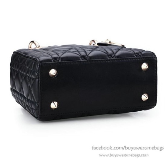 Replica Borsa Lady Dior Nano Burgundy in pelle originale Nero Replica Borsa Lady Dior Nano Burgundy in pelle originale Nero