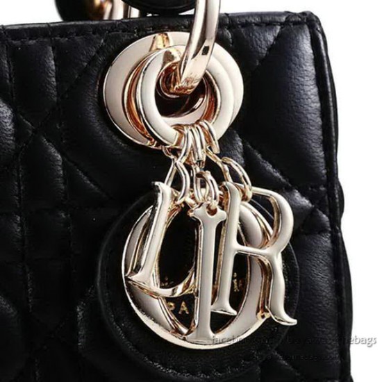 Replica Borsa Lady Dior Nano Burgundy in pelle originale Nero Replica Borsa Lady Dior Nano Burgundy in pelle originale Nero