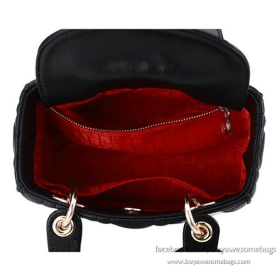 Replica Borsa Lady Dior Nano Burgundy in pelle originale Nero Replica Borsa Lady Dior Nano Burgundy in pelle originale Nero