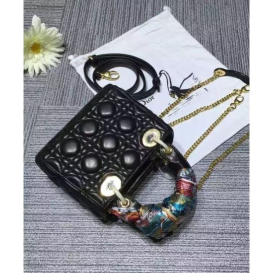 Replica Dior Lady Dior Mini Classic Tote Borse Con agnello nero Replica Dior Lady Dior Mini Classic Tote Borse Con agnello nero