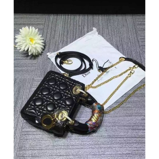 Replica Dior Lady Dior Mini Classic Tote Borse Con agnello nero Replica Dior Lady Dior Mini Classic Tote Borse Con agnello nero