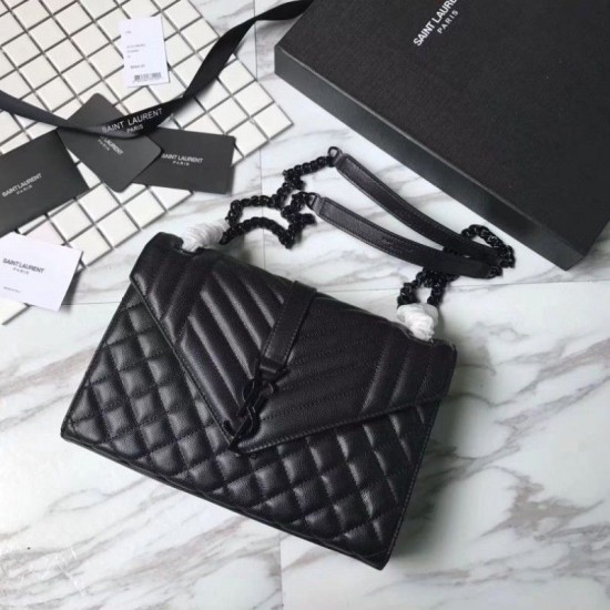 Replica YSL Saint Laurent Busta media per buste nera Replica YSL Saint Laurent Busta media per buste nera