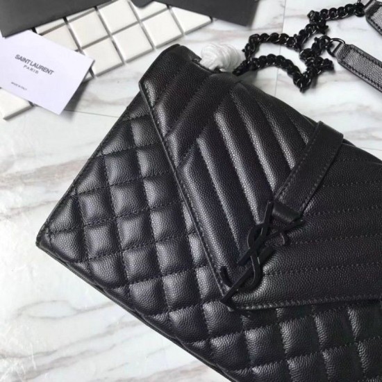 Replica YSL Saint Laurent Busta media per buste nera Replica YSL Saint Laurent Busta media per buste nera
