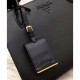Replica Borsa a mano monocromatica Saffiano Prada nera Replica Borsa a mano monocromatica Saffiano Prada nera