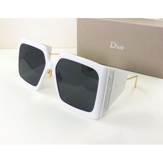 Replica Occhiali da sole quadrati Dior Diorsolar S1u avorio bianchi