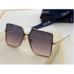 Occhiali da sole quadrati sfumati Dior marrone chiaro