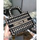 Replica Christian Dior Mini Borsa a mano con ricamo a pied de poule e crema Replica Christian Dior Mini Borsa a mano con ricamo a pied de poule e crema