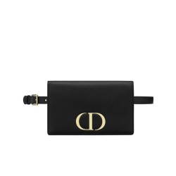 Pochette 2 in 1 di vitello Montaigne Christian Dior 30 nera