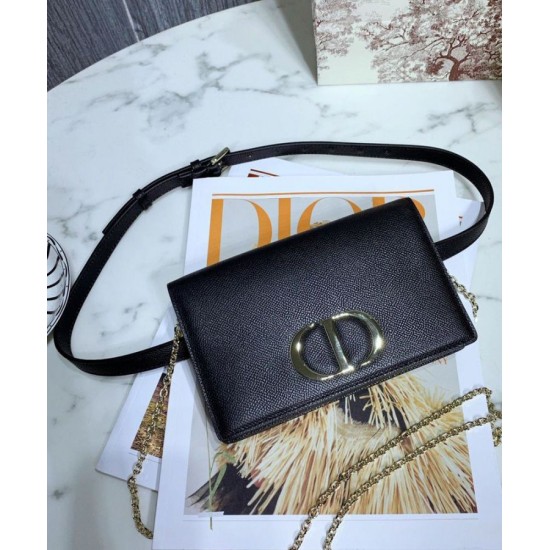 Replica Pochette 2 in 1 di vitello Montaigne Christian Dior 30 nera Replica Pochette 2 in 1 di vitello Montaigne Christian Dior 30 nera