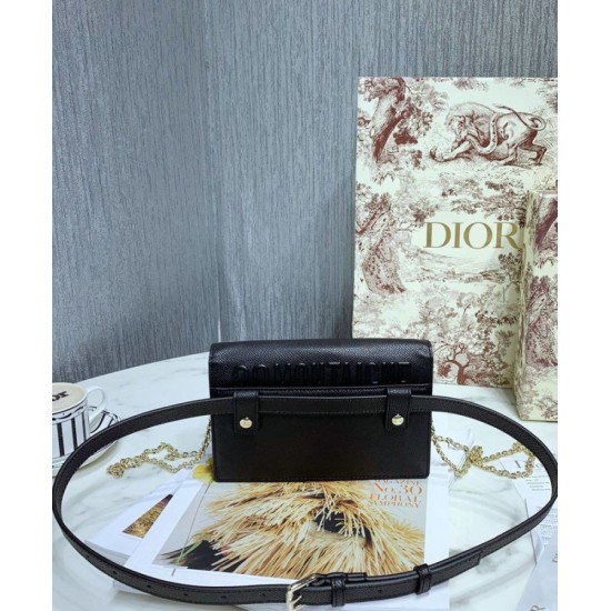 Replica Pochette 2 in 1 di vitello Montaigne Christian Dior 30 nera Replica Pochette 2 in 1 di vitello Montaigne Christian Dior 30 nera
