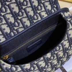 Borsa Christian Dior Small Dior Bobby Blu scuro