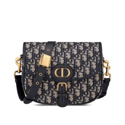 Borsa Christian Dior Medium Dior Bobby Blu scuro