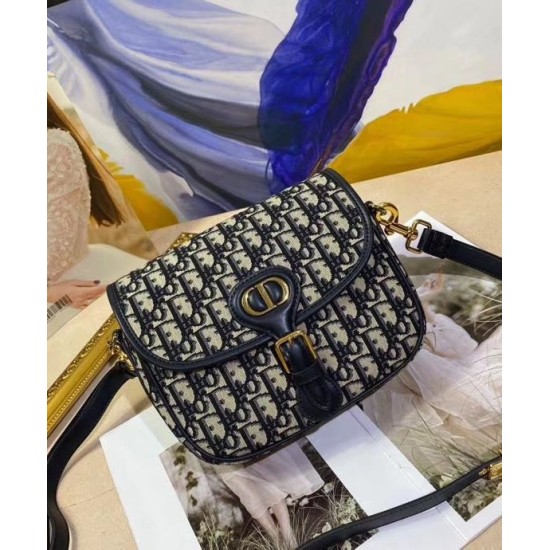Replica Borsa Christian Dior Medium Dior Bobby Blu scuro Replica Borsa Christian Dior Medium Dior Bobby Blu scuro