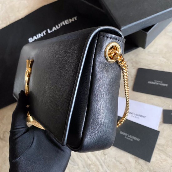 Replica YSL Saint Laurent Kate 99 con nappa di agnello nera