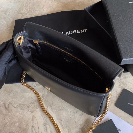 Replica YSL Saint Laurent Kate 99 con nappa di agnello nera