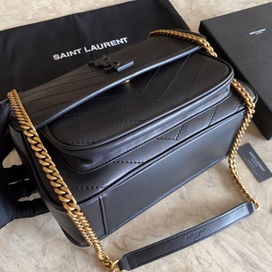 Replica Borsa liscia media nera YSL Saint Laurent Niki Replica Borsa liscia media nera YSL Saint Laurent Niki