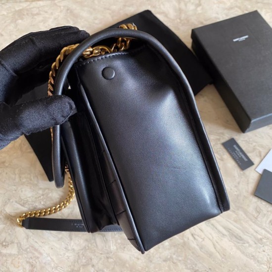 Replica Borsa liscia media nera YSL Saint Laurent Niki Replica Borsa liscia media nera YSL Saint Laurent Niki