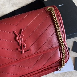 Borsa liscia media YSL Saint Laurent Niki rossa
