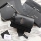 Replica Borsa YSL Saint Laurent Medium Sunset liscia nera argento Replica Borsa YSL Saint Laurent Medium Sunset liscia nera argento