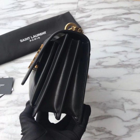 Replica Borsa YSL Saint Laurent Sunset Medium liscia oro nero Replica Borsa YSL Saint Laurent Sunset Medium liscia oro nero