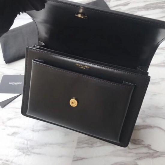 Replica Borsa YSL Saint Laurent Sunset Medium liscia oro nero Replica Borsa YSL Saint Laurent Sunset Medium liscia oro nero