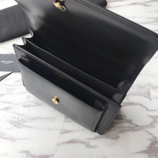 Replica Borsa YSL Saint Laurent Sunset Medium liscia oro nero Replica Borsa YSL Saint Laurent Sunset Medium liscia oro nero
