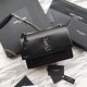 Replica Borsa YSL Saint Laurent Medium Sunset liscia nera argento Replica Borsa YSL Saint Laurent Medium Sunset liscia nera argento