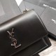 Replica Borsa YSL Saint Laurent Medium Sunset liscia nera argento Replica Borsa YSL Saint Laurent Medium Sunset liscia nera argento