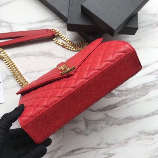 Replica Busta YSL Saint Laurent Piccola borsa Grain rosso goffrato Replica Busta YSL Saint Laurent Piccola borsa Grain rosso goffrato