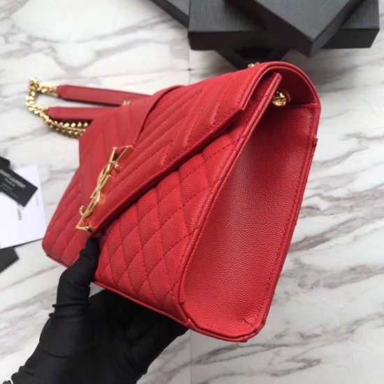 Replica Busta YSL Saint Laurent Piccola borsa Grain rosso goffrato Replica Busta YSL Saint Laurent Piccola borsa Grain rosso goffrato