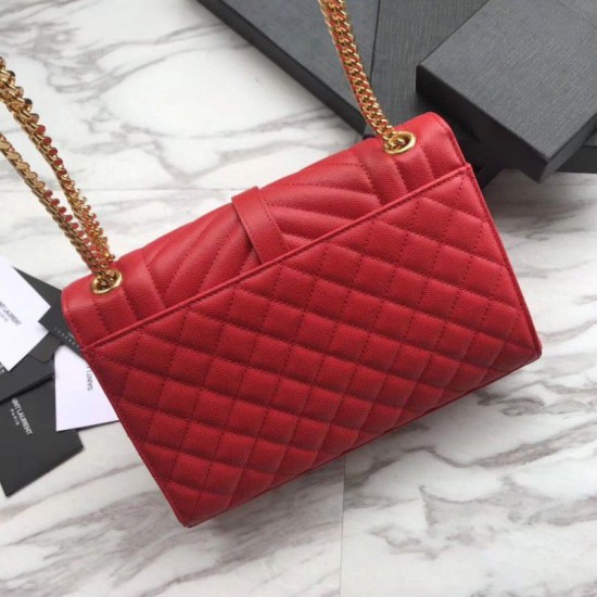 Replica Busta YSL Saint Laurent Piccola borsa Grain rosso goffrato Replica Busta YSL Saint Laurent Piccola borsa Grain rosso goffrato