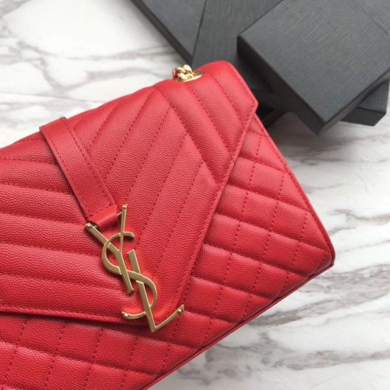 Replica Busta YSL Saint Laurent Piccola borsa Grain rosso goffrato Replica Busta YSL Saint Laurent Piccola borsa Grain rosso goffrato